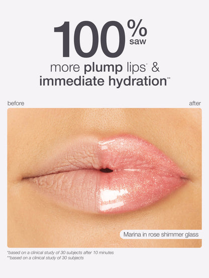 viral shimmer glass lip plump & tubing mascara duo