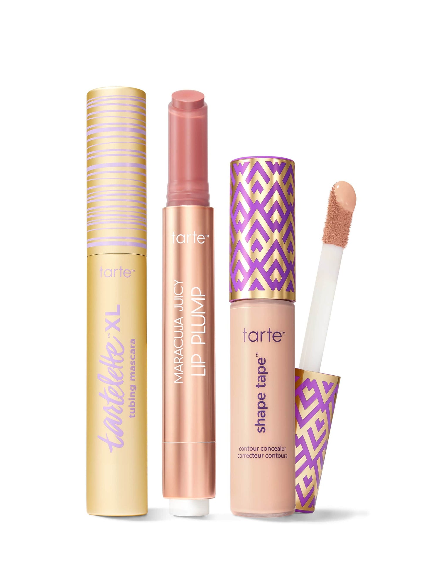 tarte™ shape tape concealer, XL tubing mascara and maracuja juicy lip plump trio