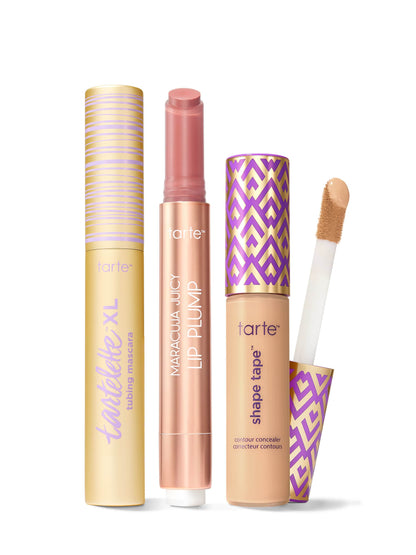 tarte™ shape tape concealer, XL tubing mascara and maracuja juicy lip plump trio